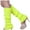 Yellow, variant on Women's Solid Candy Color Knit Winter Leg Warmers Loose Style Boot Socks Thermal Cozy Fashionable in Fluorescent Yellow