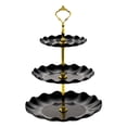 thumbnail image 1 of Bandeja De Almacenamiento Postre Tower Postre Candy Dish Almacenamiento De Autoayuda Para El Hogar Negro Sunnimix Soporte para cupcakes de postre, 1 of 7