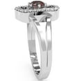 thumbnail image 5 of Split Band Lab-Created Ruby Diamond Cocktail Ring In 14k White Gold, 5 of 6