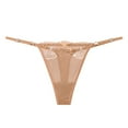 thumbnail image 1 of Gibobby Calzoncillos para mujeres sexy Mujeres T Back Bragas sin costuras Tanga Sexy Encaje Ultra Thin Mujeres Bragas(Caqui,M), 1 of 5