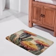thumbnail image 4 of Southwest Cactus With Flower Print Bath Rug, Coral Velvet, 16"x24", Ultra Soft and Non-Slip Bathroom Rugs for Bathroom, Shower, and Tub, 4 of 8