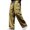 Brun, variante sur cllios Pantalon Cargo en Sergé pour Hommes Taille Élastique à Cordon Pantalon Jogger Décontracté Jambe Droite Pantalon de Travail Pantalon Cargo de Sport