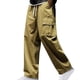 thumbnail image 1 of Pantalones largos de moda para hombre, con cordón, cintura elástica, multibolsillos, informales, largos, de sarga para hombre, 1 of 3