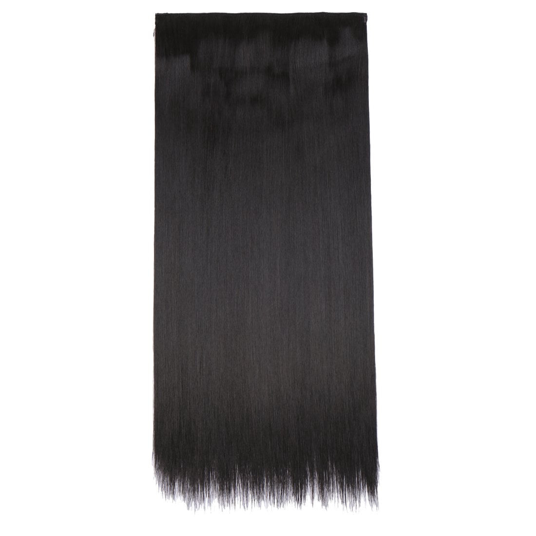 Xl-Kang 23"(60cm) Longest Straight Natural Black Full Head One Piece 5 Clips Clip in Hair Extensions for Lady Women