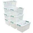 thumbnail image 5 of Easymanie 14 Quart Plastic Storage Box with Lid, Clear Latch Bin with Handle, 8-Pack, 5 of 6