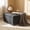 DARK Gray, variant on Resenkos Classic Stud Trim Storage Ottoman, Versatile Button Tufted Foot Rest Coffee Table for Home Living Room Bedroom, Light Gray