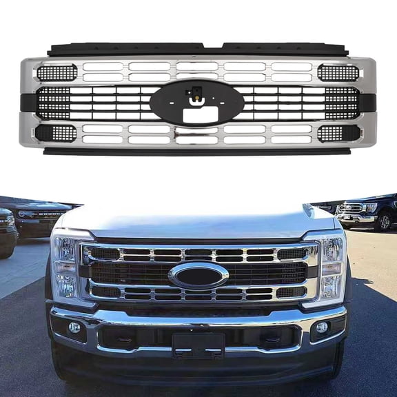 For 2023-2025 Ford F250 F350 F450 F550 Front Grille Chrome Super Duty XLT XL