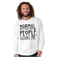 thumbnail image 5 of Normal People Scare Me Tales Horror Sweatshirt for Men or Women Brisco Brands X, 5 of 6