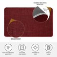 thumbnail image 4 of Vintage Dark Red Doormat Outdoor Entrance 16"x24", Farmhouse Retro Solid Color Linen Texture Absorb Moisture Dirt Door Mats, Non-Slip Rubber Backing Floor Mats Indoor, Low-Profile Front Door Rugs, 4 of 9