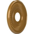 thumbnail image 2 of Ekena Millwork 13"OD x 3 1/2"ID x 3/4"P Berkshire Thermoformed PVC Ceiling Medallion (Fits Canopies up to 5 3/4"), Universal Aged Metallic Vintage Gold, 2 of 10