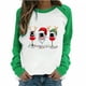 thumbnail image 1 of Tops Para Mujer Camisas de Manga Larga Otoño Primavera Patchwork Navidad Impreso Cuello Redondo Camiseta Casual Odeerbi  ODB150008, 1 of 6