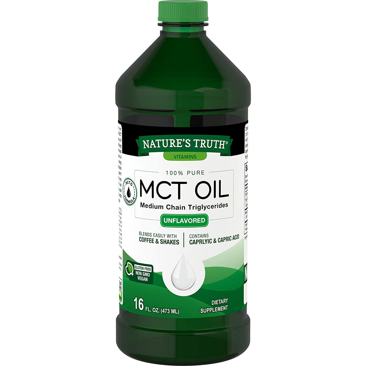 Nature's Truth 100 Pure MCT Oil, Medium Chain Triglycerides, 16 Fl Oz