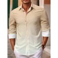 thumbnail image 1 of Camisa hawaiana 2024, camisa casual de moda para hombre, color claro, botón, nueva camisa de solapa de manga larga para hombre, talla grande XS-6XL, 1 of 6