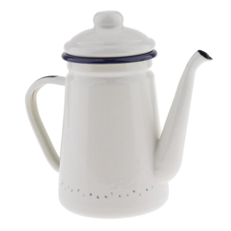 White top enamel teapot