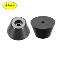 Uxcell 4pcs Rubber Feet Bumpers Pads with a metal washer Black 50x32x30mm
