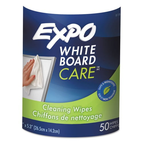 New EXPO Dry-Erase Board-Cleaning Wet Wipes, 6 x 9, 50/Container,Each