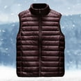 thumbnail image 2 of WELOIJEVBE Puffer vest Mens Lightweight Insulated Vest Stand Collar Sleeveless Jacket Warm Down Outerwear for Work Travel Mens Puffer Vest, 2 of 4