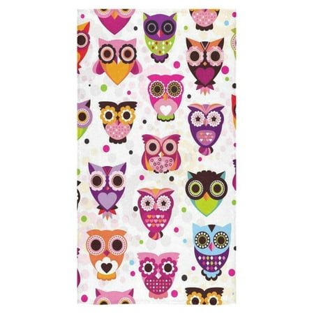Owl Bath Towels ZKGK Colorful Owl Cute Pattern for Kids Beach Bath Towels Bathroom Body Shower Towel Bath Wrap For Home Outdoor Travel Use 30