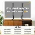 thumbnail image 7 of TV Stand Mount, Universal TV Stand Tabletop for 22 to 65 inch Plasma LCD LED Flat Screen TVs, TV Legs, Holds up to 88lbs, Max VESA 800 x 500mm, Height Adjustable TV Base, 7 of 7