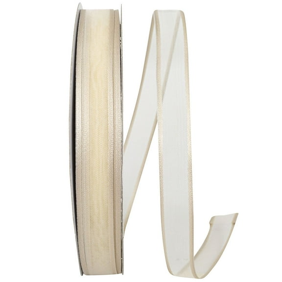 Reliant Ribbon - 25771W-964-03K, Ribbon, Taupe, 5/8 Inch, 50 Yards