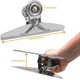 thumbnail image 4 of KAIYANG Clips extra grandes de acero inoxidable, paquete de 2 abrazaderas de metal plateadas para papel de encuadernación, 20 cm, 4 of 5