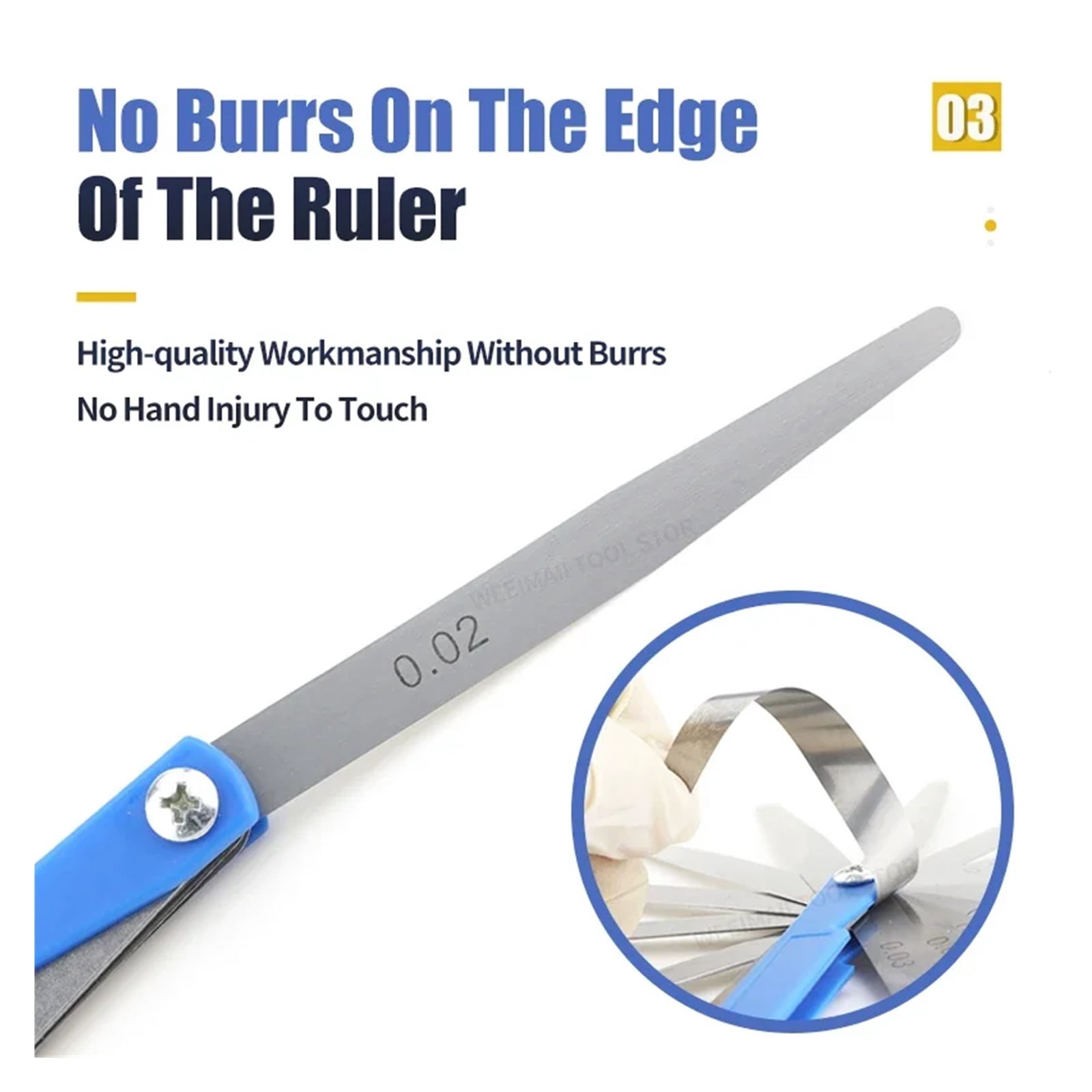 150A17 Feeler Gauge Metric Probes For Gap Sheet Gauge Blades Measurment Tools Gauge Set Leaf Filler Thickness ,Corrosion-Resistant