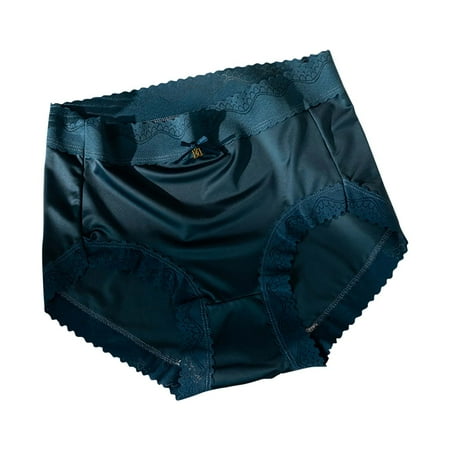 Iyufng Plus Size Panties for Women Women s Panties on Clearance Women s Sexy Lace Oversized Seamless Breathable Satin Ice Silk Underwear Briefs Womens Panties Summer Savings Deals