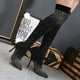 thumbnail image 2 of Amzcrzy Zapatos de mujer,Zapatos de mujer,Zapatillas de mujer, Botas puntiagudas por encima de la rodilla para mujer, tacones de aguja de 11 cm con botas elásticas Sandalias Mujer Zapatillas De Casa, 2 of 6