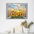 thumbnail image 3 of Farmhouse Sunflower Wall Art Window Christian Hummingbird Bible Verse Pictures Wall Decor Scripture Quotes Canvas Painting Print Artwork Framed for Living Room Bedroom Bathroom 16"×12", 3 of 6