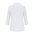 thumbnail image 6 of TYGHBN Casual Loose Solid Color V Neck 3/4 Sleeve Shirt for Women Women Summer Shirts Women S T Shirts Long Sleeve Shirt Women for Layering Womens Shirts Casual Casual Shirts for Women Summer Long, 6 of 6