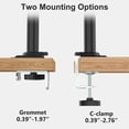 thumbnail image 4 of Soporte Doble para Monitor WALI Negro con Resorte de Gas Ajustable VESA 75 & 100mm hasta 32 Pulgadas, 4 of 8