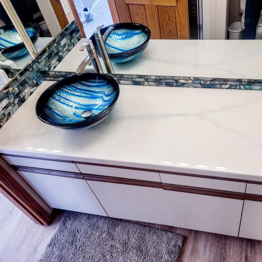 Superclear Countertop Epoxy Resin 3 Gallon Kit, Food Safe Ultra Durable Coating for Kitchen Counters, Bathrooms, and Bar Tops, Heat and UV Resistant, Made in the USA