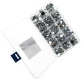 thumbnail image 4 of John Bead 1000pcs Crystal AB Round Oval Acrylic Plastic Flat Back Rhinestones Assorted Box, 4 of 8