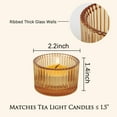 thumbnail image 3 of HofferRuffer Glass Tealight Candle Holders Set of 12, Cute Votive Candle Holder for Table Centerpieces, Party, Wedding and Home Decor (2.2'' x 1.4'', Amber), 3 of 7