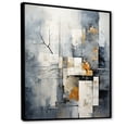 thumbnail image 2 of Designart "Urban Abstract in Grey and White III" Abstract Framed Wall Art - Modern Grey Abstract Collages Entryway Framed Wall Art, 2 of 6