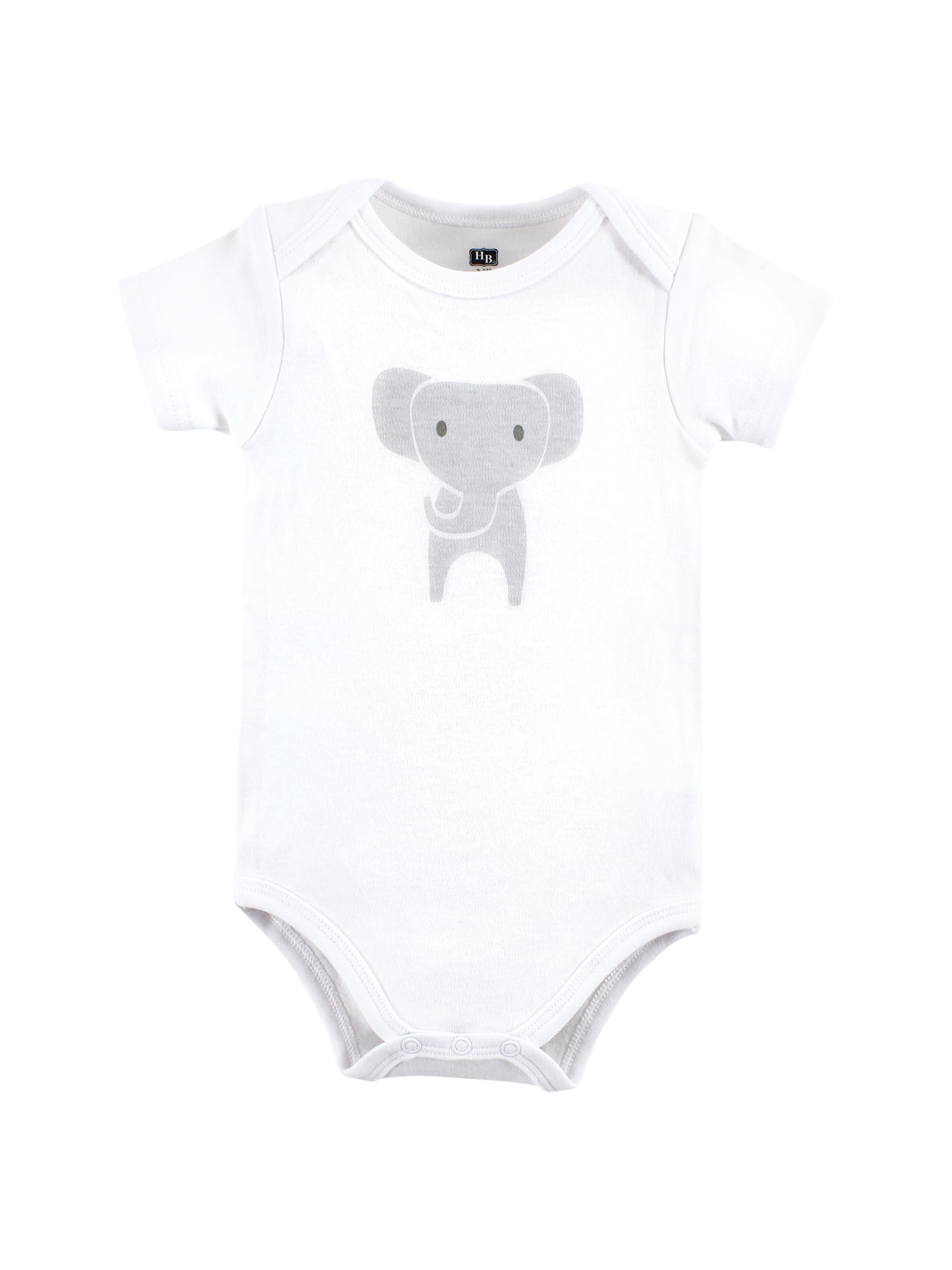 Hudson Baby Cotton Short Sleeve Bodysuits, 3-Pack, Sizes Newborn-24 Months