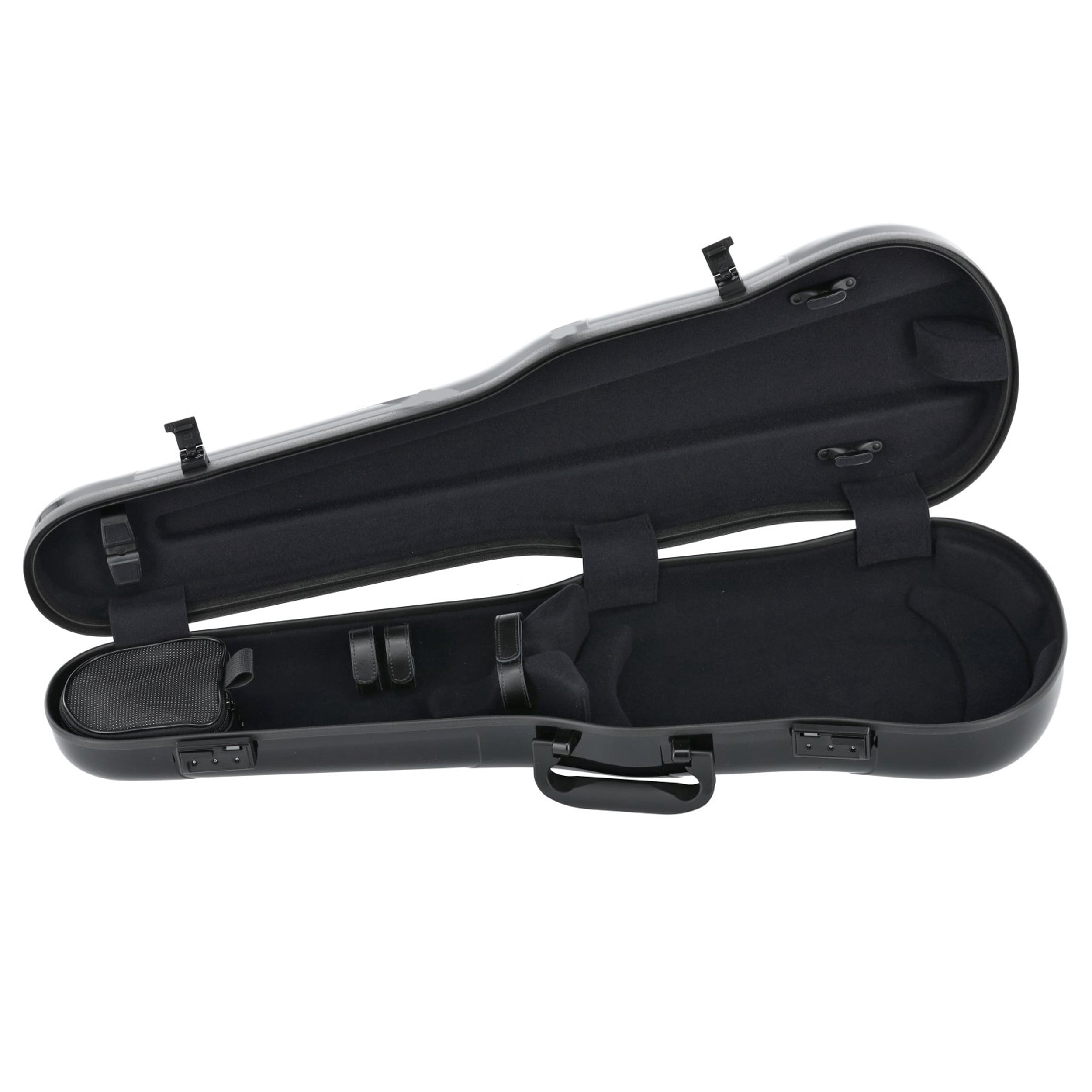 GEWA Violin Case, Air 1.7, Shaped, 4/4, Black/Black, High Gloss, w/Subway Handle