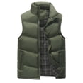 thumbnail image 2 of Mifsaly Mens Warm Puffer Vests Padded Zip Up Stand Collar Quilted Vest Fall Winter Daily Going Out Sports Travel Casual Outfits with Zipper Pockets, 2 of 9