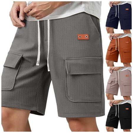 Mens Workout Shorts - Workout Athletic Shorts with Pockets Work Casual Shorts with Pockets Summer Beach Shorts with Pockets Compression Shorts Men