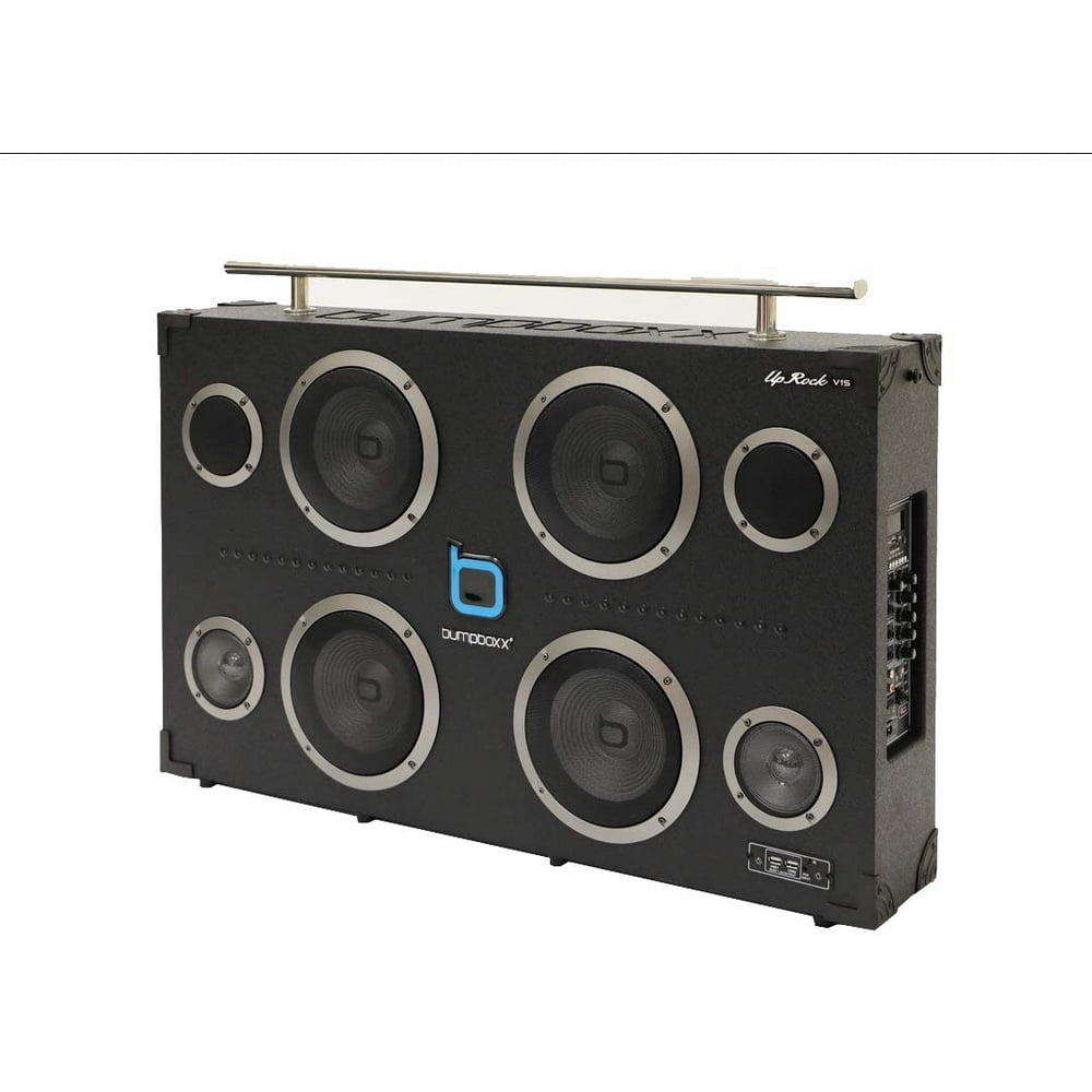 Bumpboxx Bluetooth Boombox Uprock V1s Black Retro Boombox with