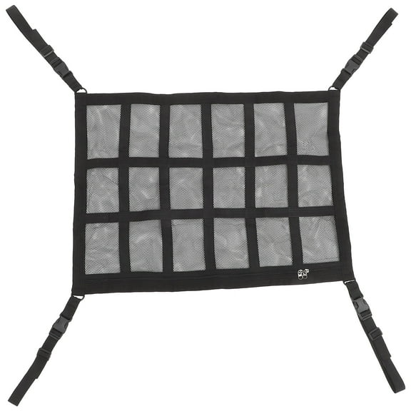 NIAIZEK Large Capacity Car Ceiling Storage Net Organizer, Nonwoven Material for Road Trips and Travel Essentials