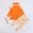 thumbnail image 3 of ITFABS Kids Halloween Tracksuit, Frilly Blouse + Pumpkin Pants + Headband, 3 of 8