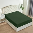 thumbnail image 6 of Mellanni Fitted Sheet, up to 16" Deep Pocket Soft Microfiber, 1 Piece Twin, Emerald Green, 6 of 7