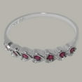 thumbnail image 6 of LBG British Made 925 Sterling Silver Natural Ruby Womens Promise Ring - 33 size options - Size 10.5, 6 of 9