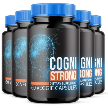 (5 Pack) Cognistrong - Brain Boost Supplement - Dietary Supplement for Focus, Memory, Clarity, Cognitive - Advanced Nootropic Support Formula for Maximum Strength - 300 Capsules