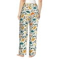 thumbnail image 3 of Uemuo Dinosaurs and Tropical Leaves Pattern Women's Wide Leg Palazzo Lounge Pants with Pockets Light Weight Loose Comfy Casual Pajama Pants-X-Large, 3 of 9