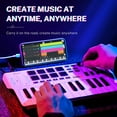 thumbnail image 3 of Donner DMK 25 MIDI Keyboard Controller Music Mini Key With 8 Backlit Drum Pads, 4 Knobs 4 control faders MIDI Controller WHITE, 3 of 3