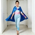 thumbnail image 4 of Blue Movie Theme Cowgirl Cosplay Costume Set, Cape Jumpsuit with Arm Head and Belt Accessories, Halloween Costumes Outfit, 4 of 5