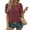 Wine, variant on Uaswgudfs Women's Summer Resort Tunic Blouse - Crew Neck Short Sleeve with Banded Hem Relaxed Fit Casual Shirt