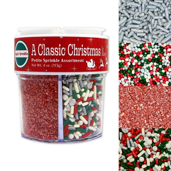 Mystic Sprinkles A Classic Christmas in Silver Petite Sprinkle Assortment 4oz